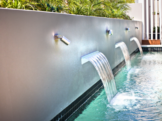 Custom pool design in Texas backyard